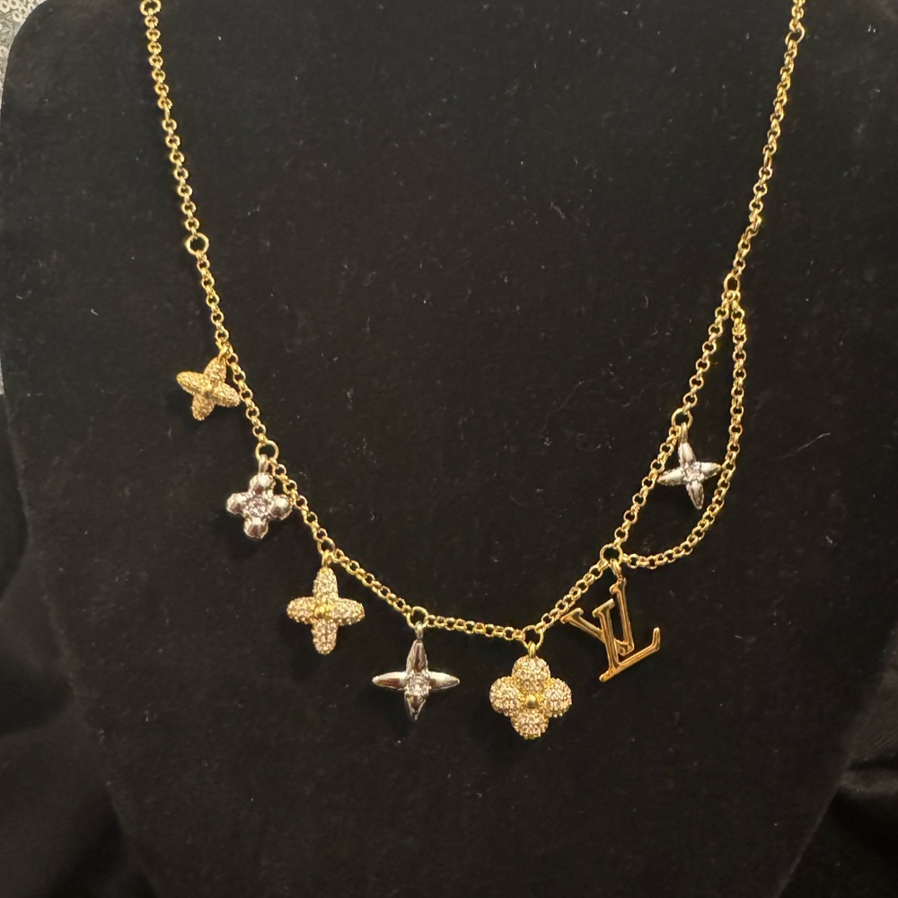 Louis Vuitton Gold and Silver Charm Necklace